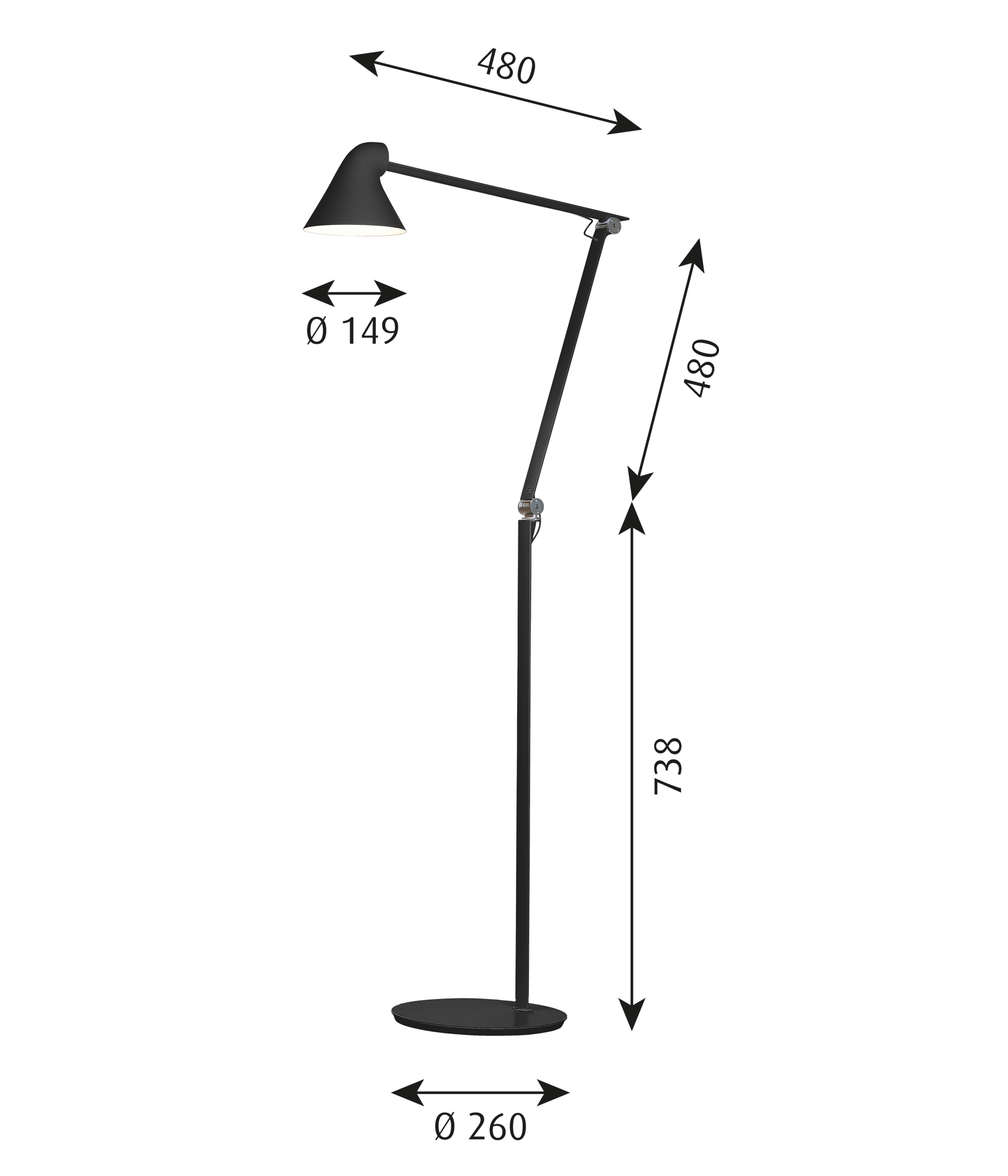 Louis Poulsen NJP Stehleuchte LED