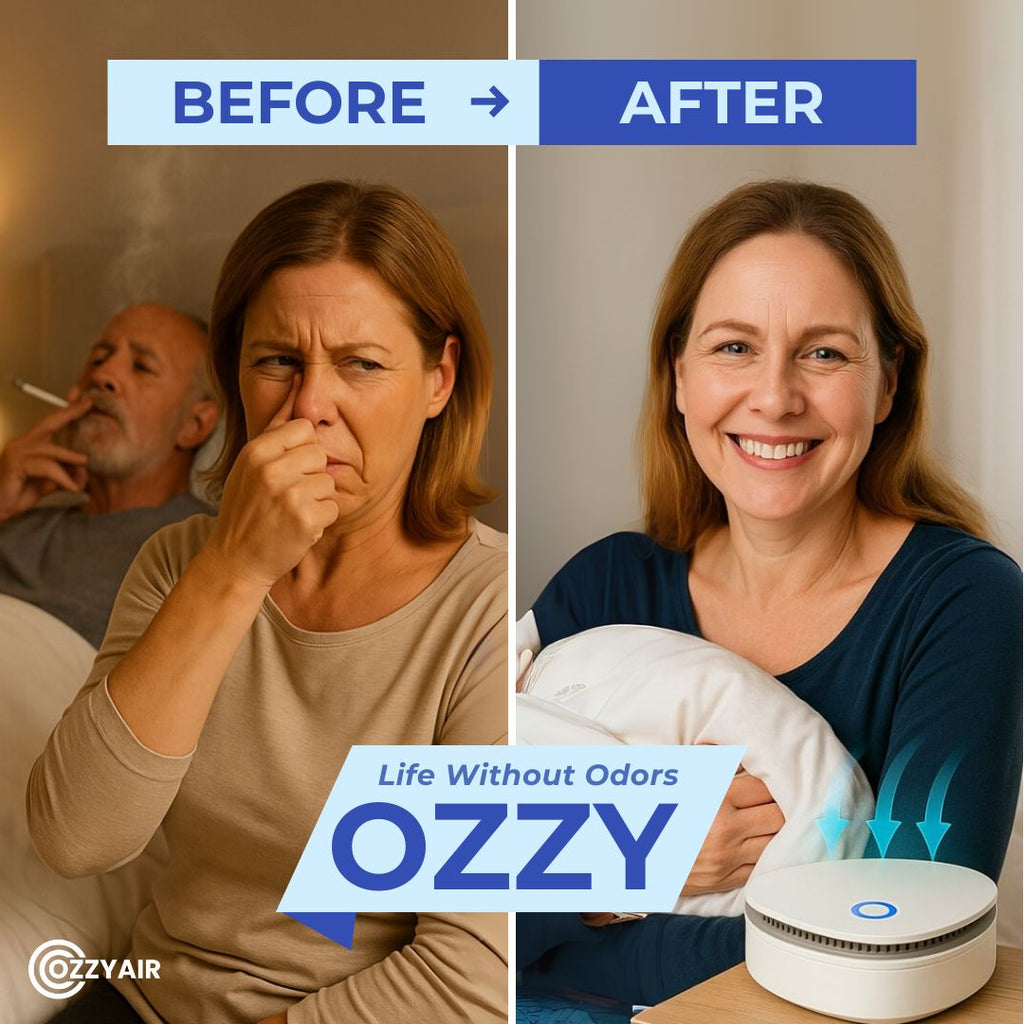 Ozzy | Eliminate Smoke, Pet & Kitchen Odors in 1-Click