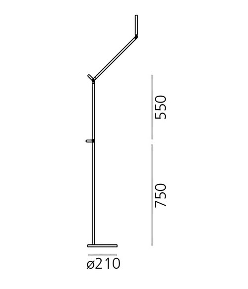 Artemide Demetra Reading Floor Stehleuchte LED Schwarz